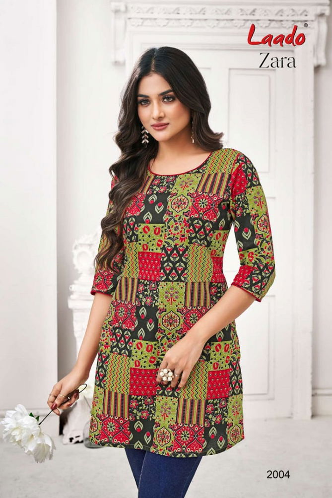 Laado Zara Vol 2 2001 To 2012 Short Printed Kurti Wholesalers In Delhi